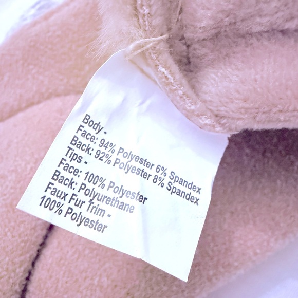 Elegant Tan Fur-Trimmed Gloves - Picture 4 of 4